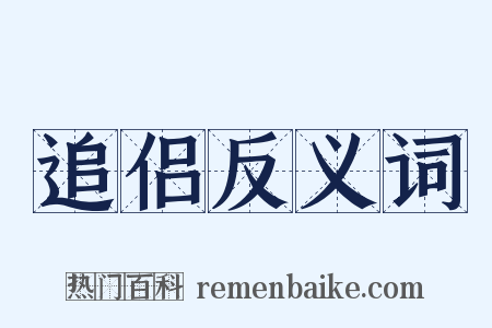 追侣反义词是什么意思的图片